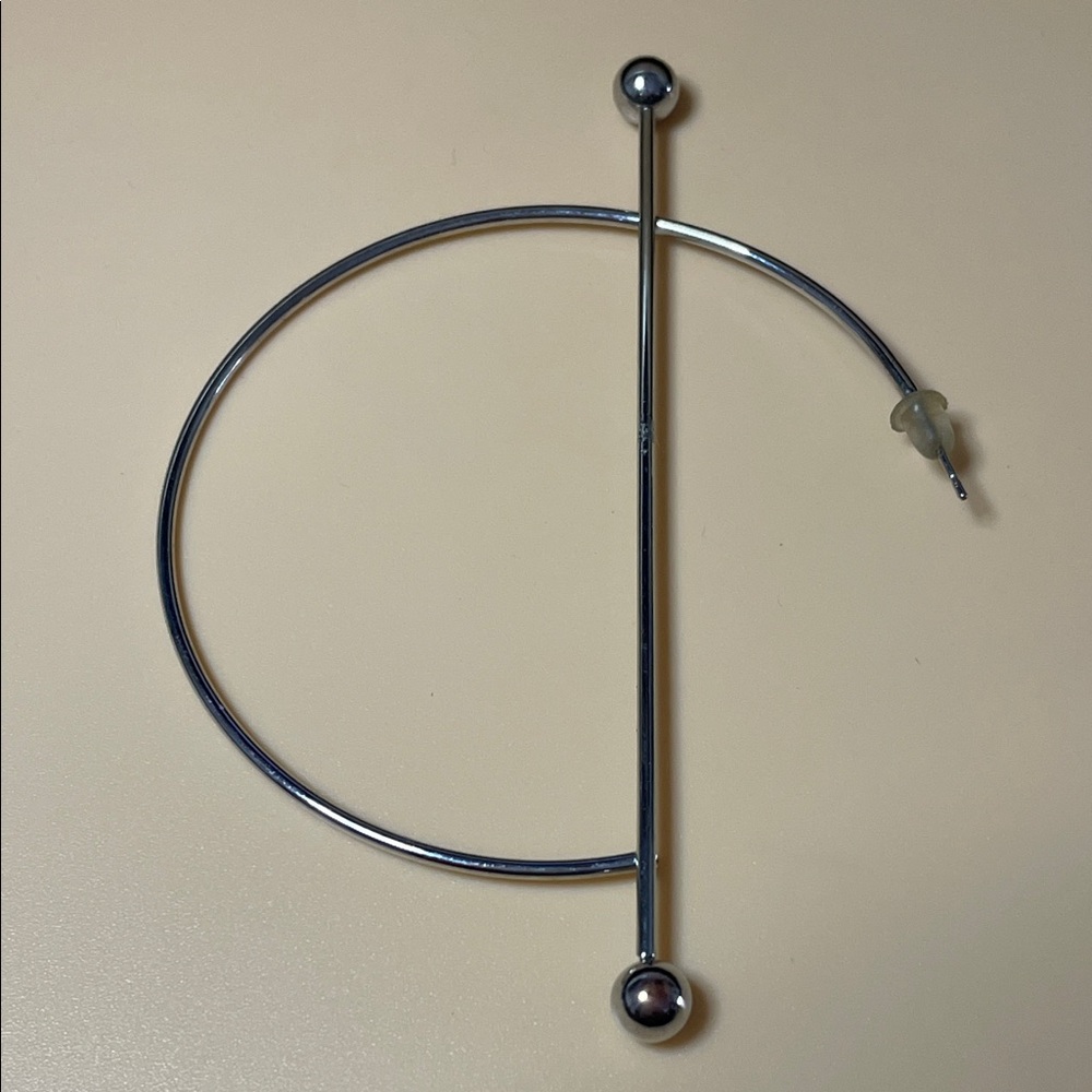 Silver Hoop Earrings - Picture 2 of 8